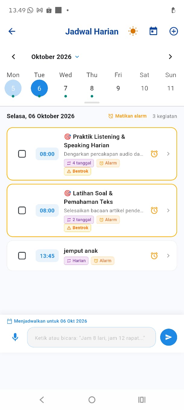 Solusi Jadwal Bentrok Ingetin